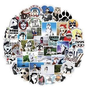 Stickers - Dog Siberian Husky Huskies 50 Pcs, Sled Snow Dogs Decals For Laptop